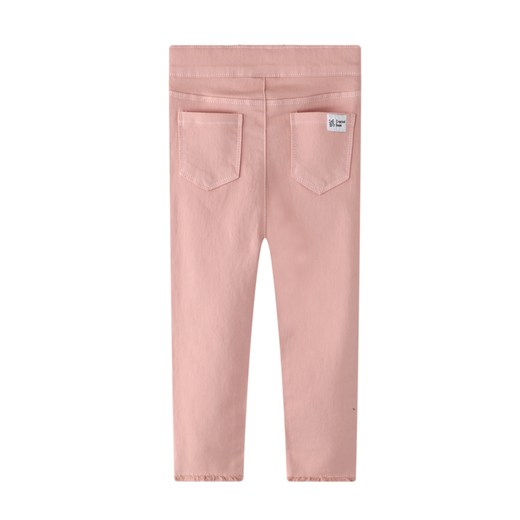 Ripped Knee Jeans - Pink
