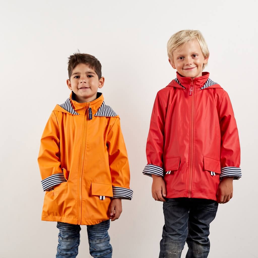 Red Zip Unisex Raincoat