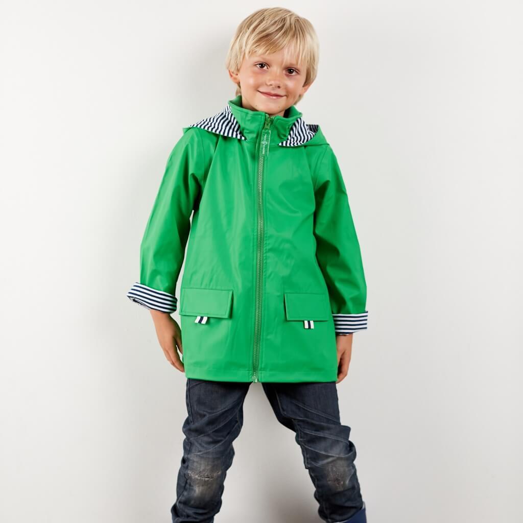 Green Zip Unisex Raincoat