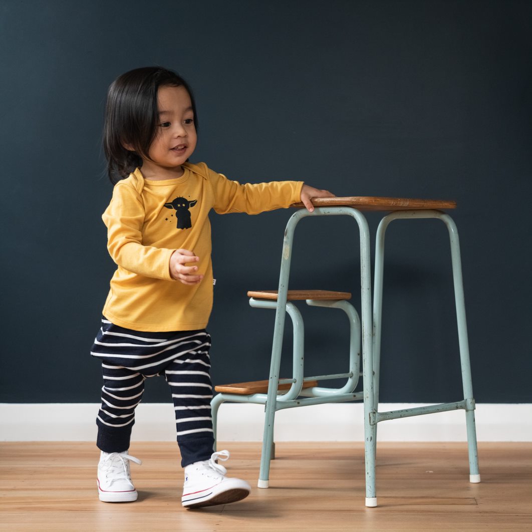Mini Slouch Pants - Ink Breton