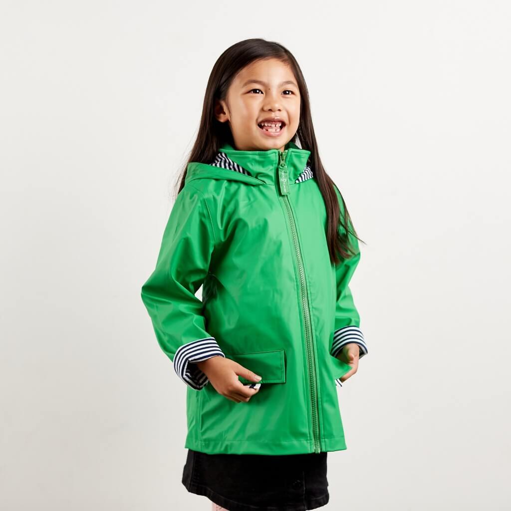Green Zip Unisex Raincoat