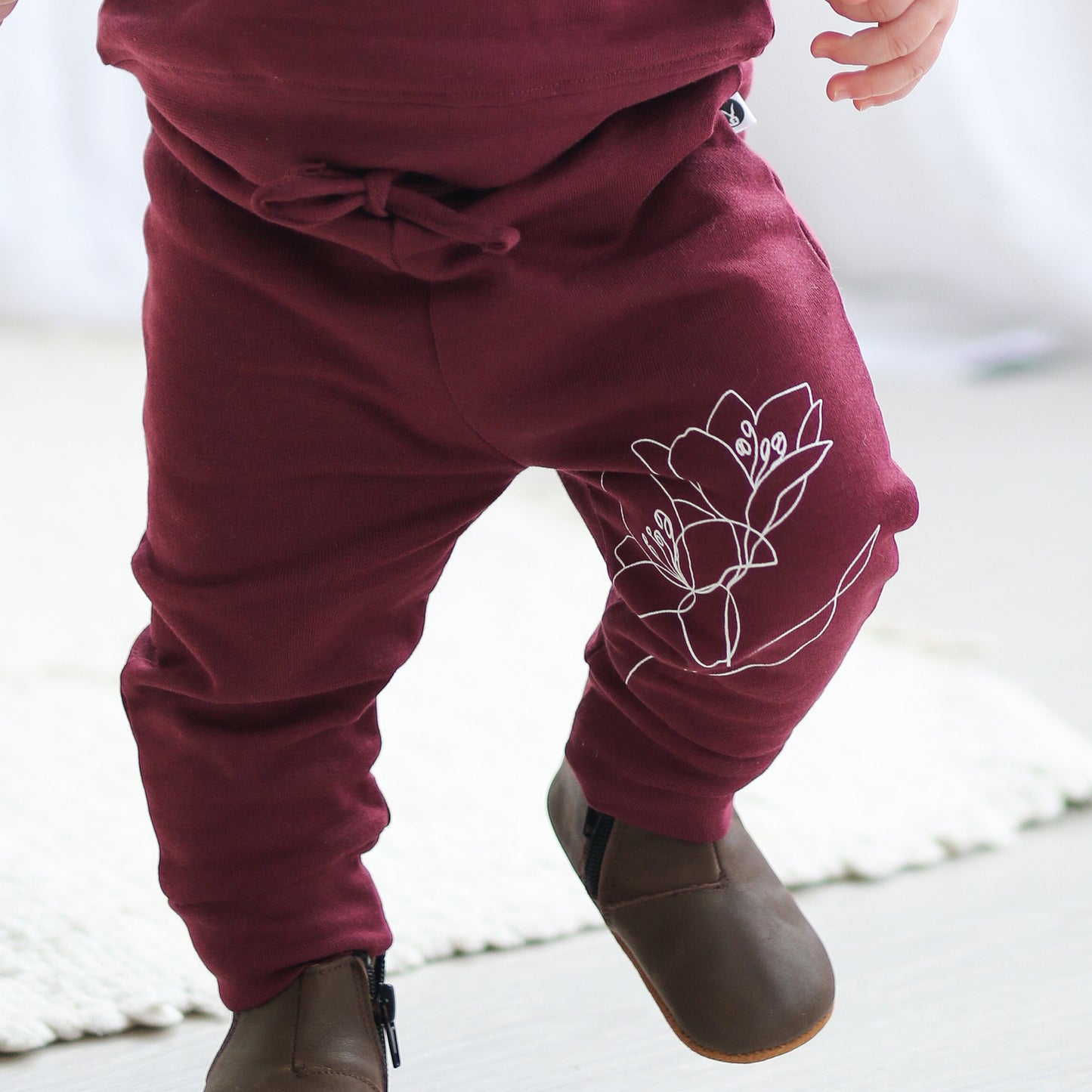 Track Pants - Flower Sketch