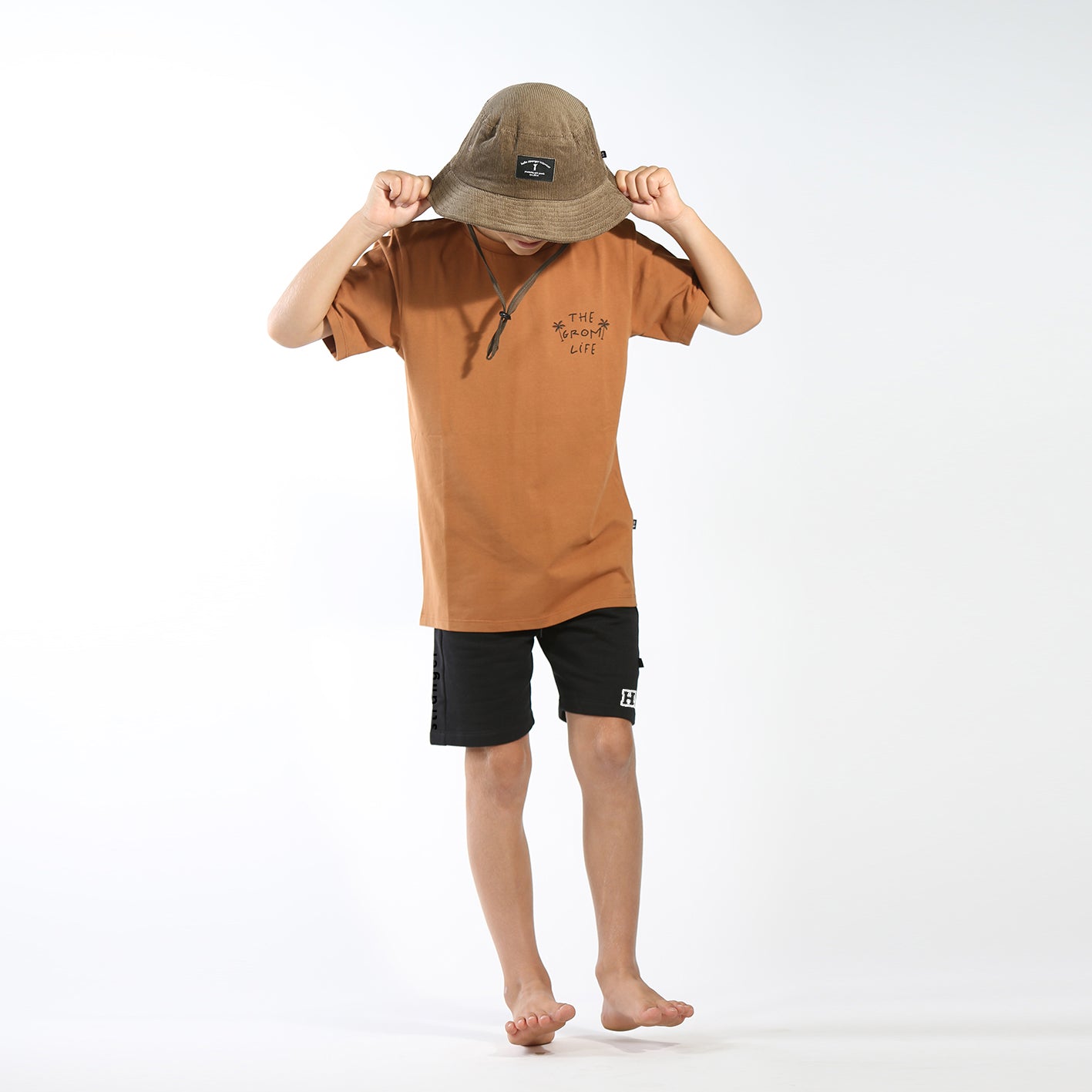 Grom Life' Scoop Tee - brown