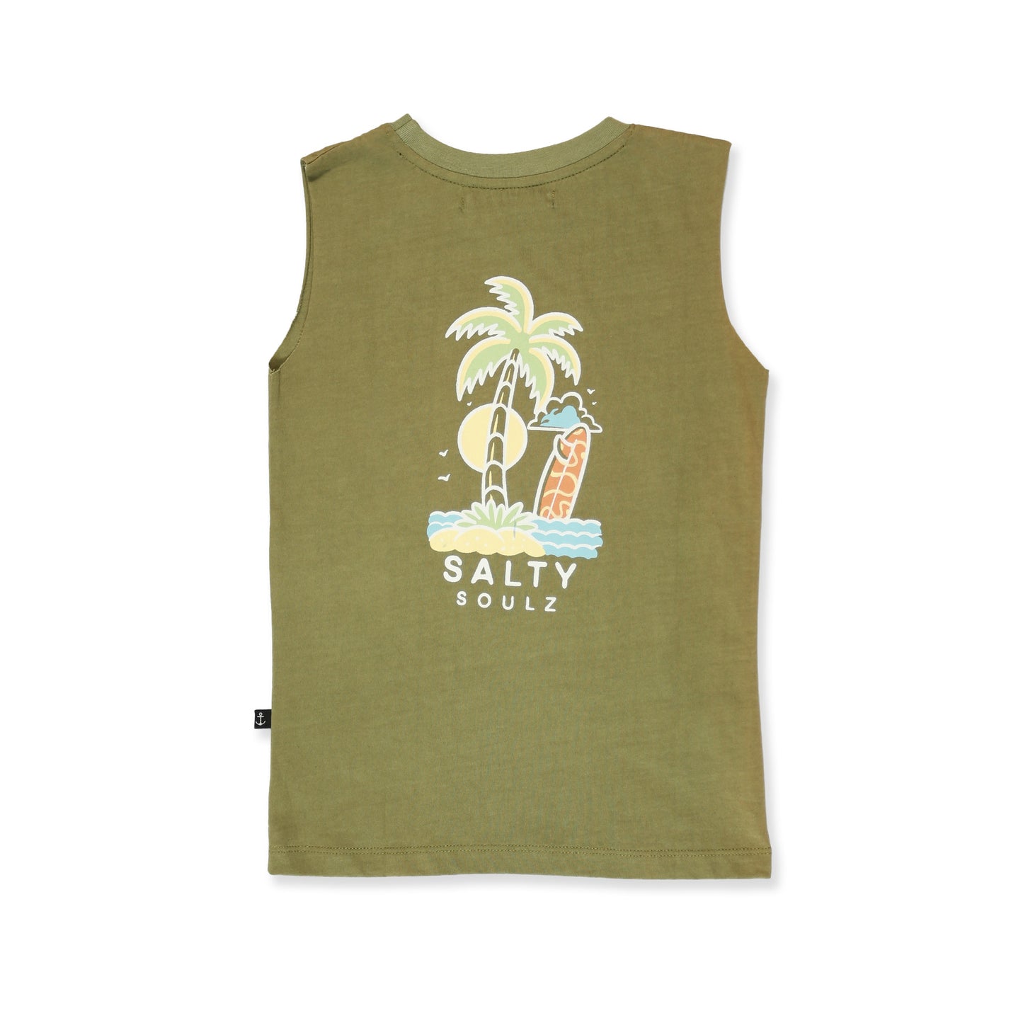 Salty Souls Muscle Tee - Sage