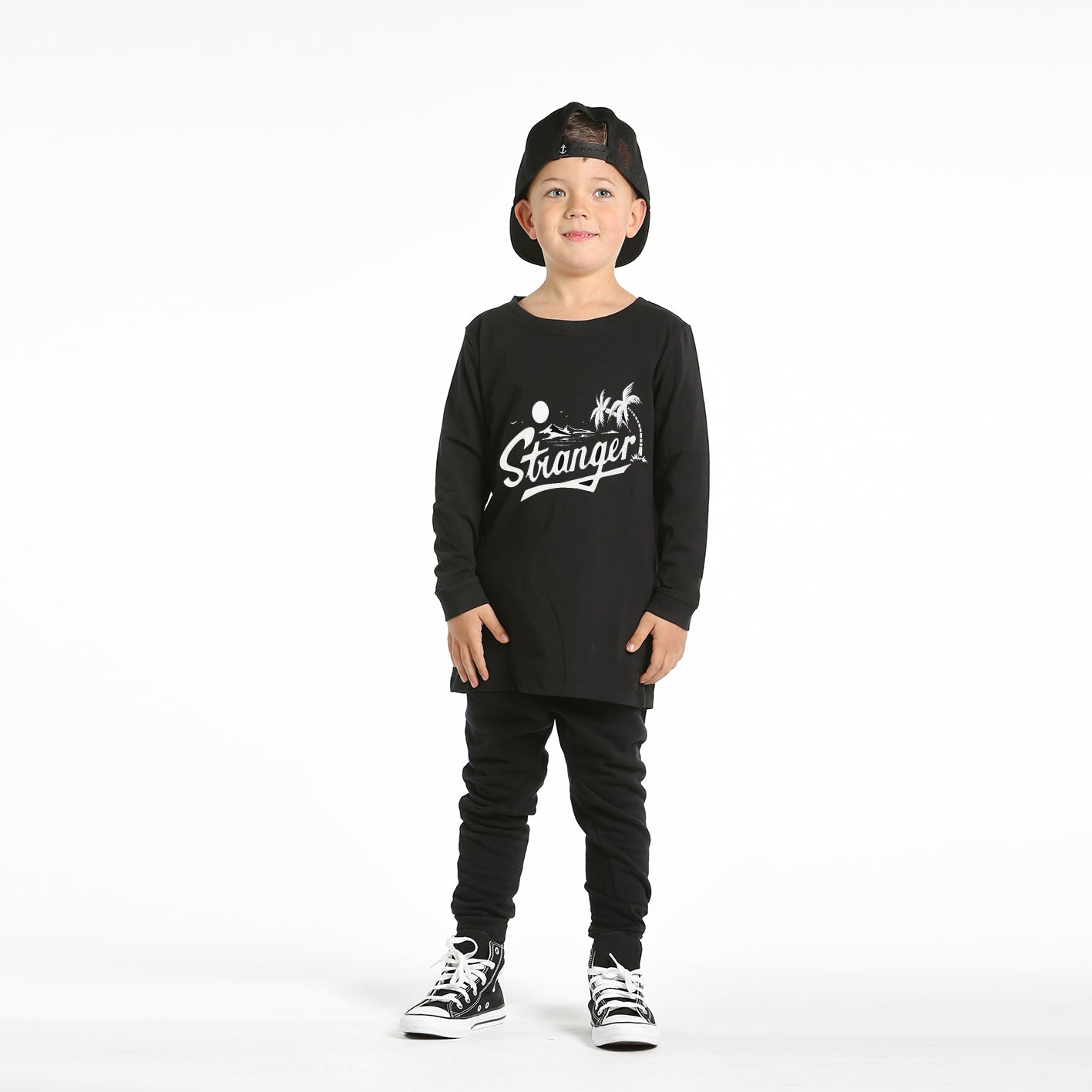 Strangers' long sleeve tee - black