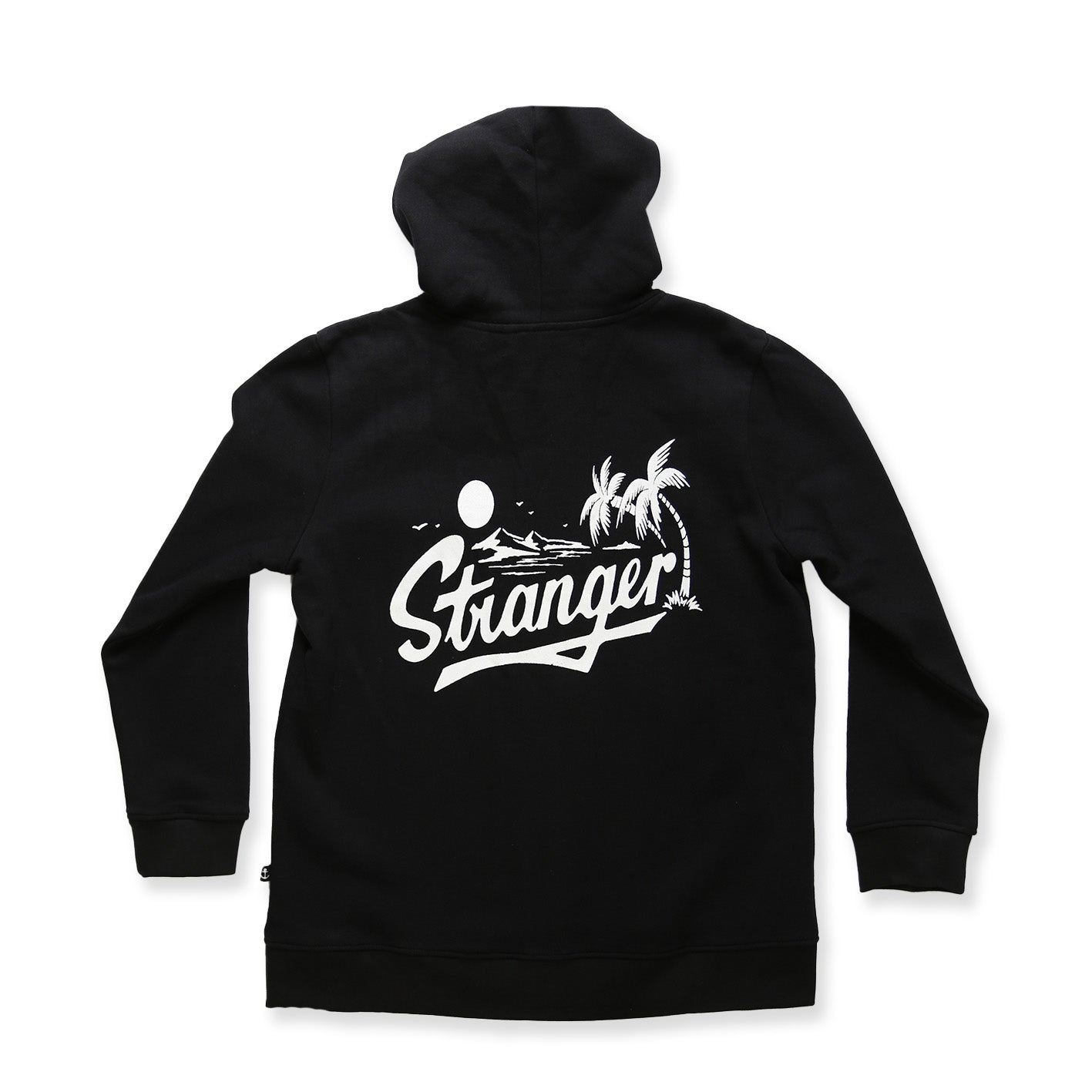 Stranger zip hood - black