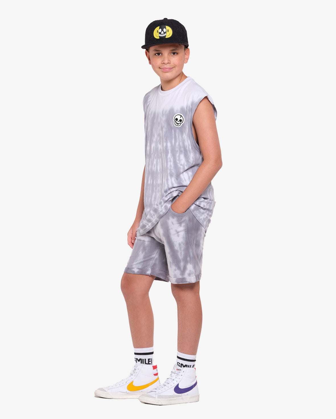 Shorts Grey Tie-Dye