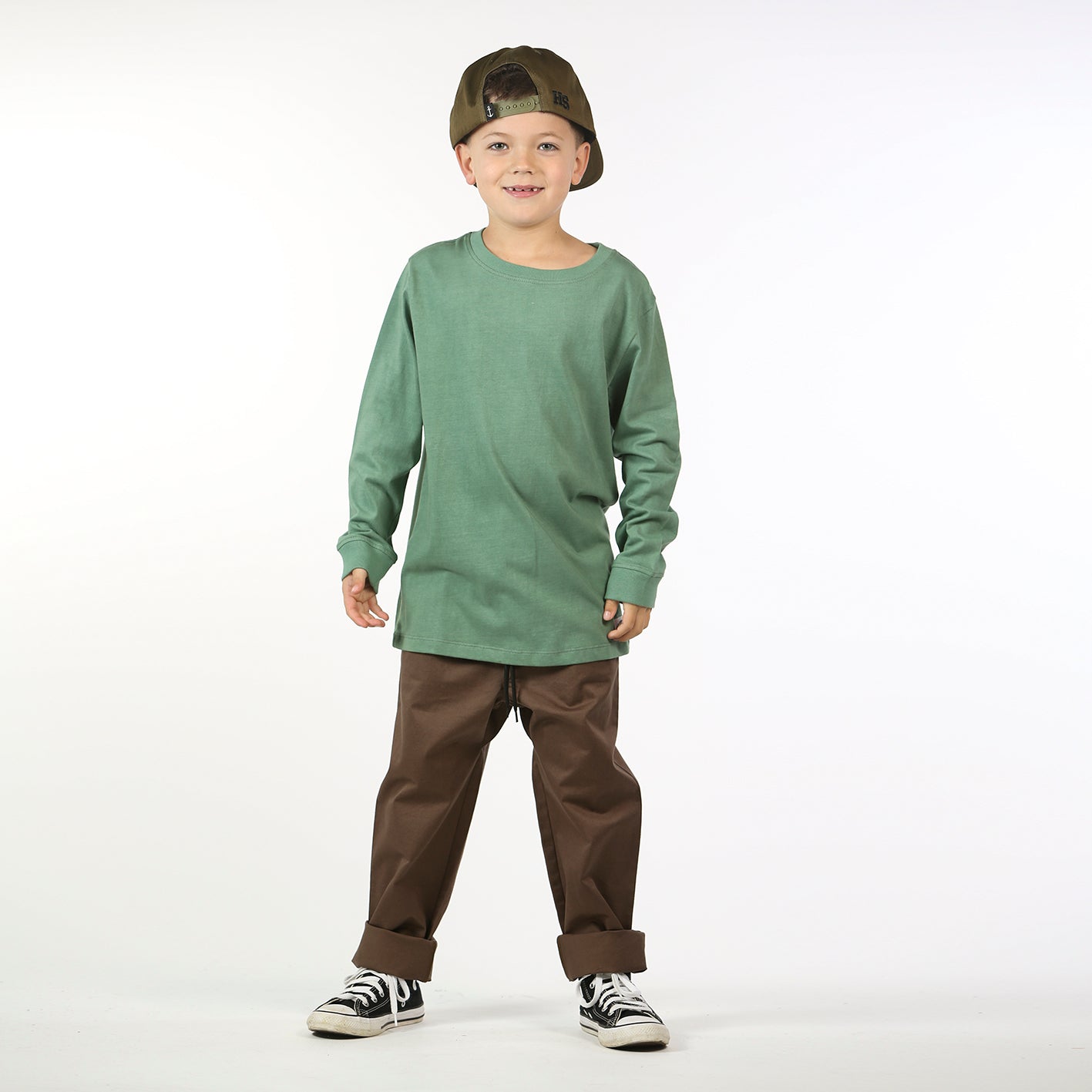 Boys Long Sleeve Classics Tee Green