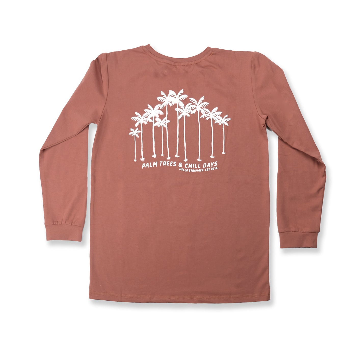 Palm Trees & Chill Days Long Sleeve Tee Clay