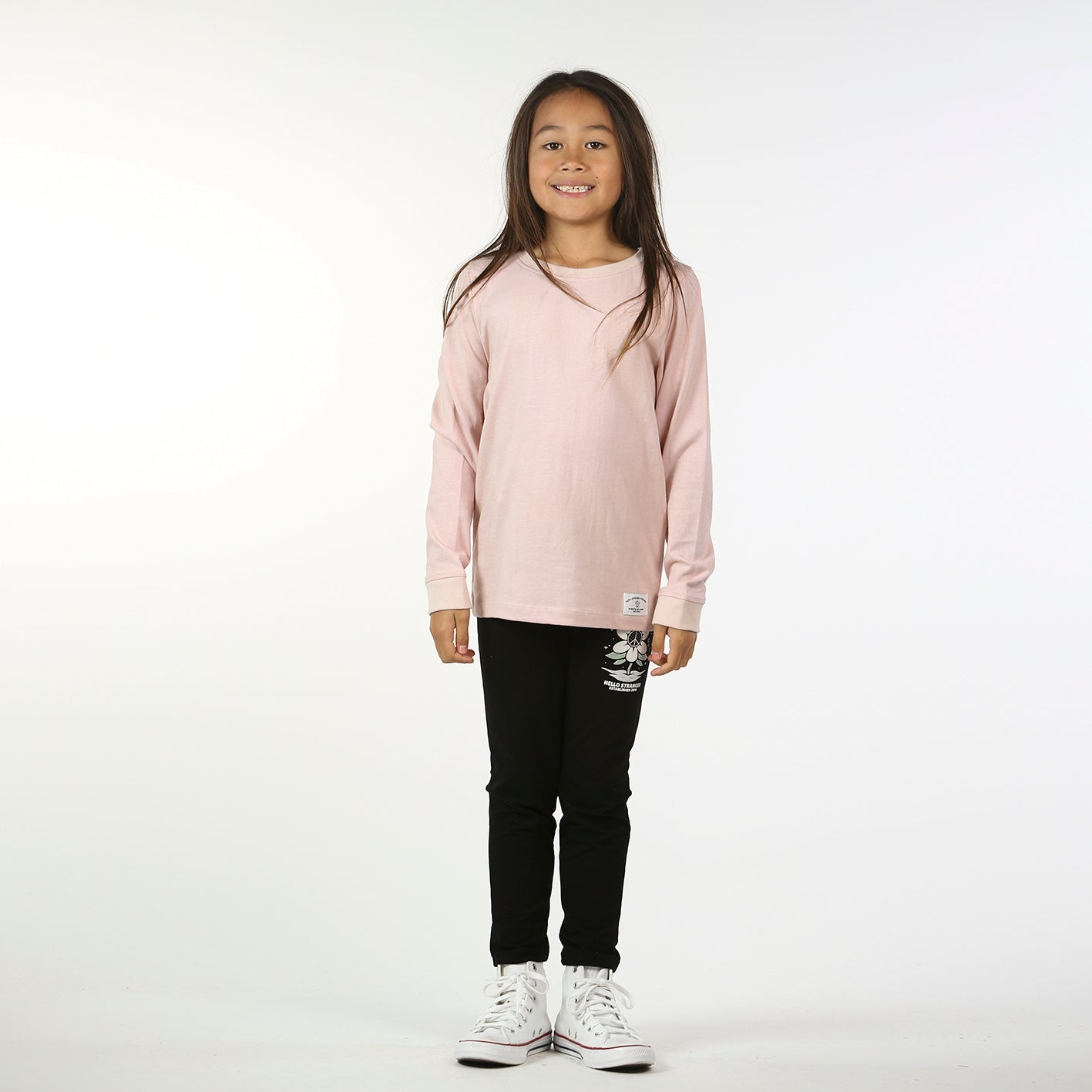 Girls Long Sleeve Classics Tee Dusty Pink