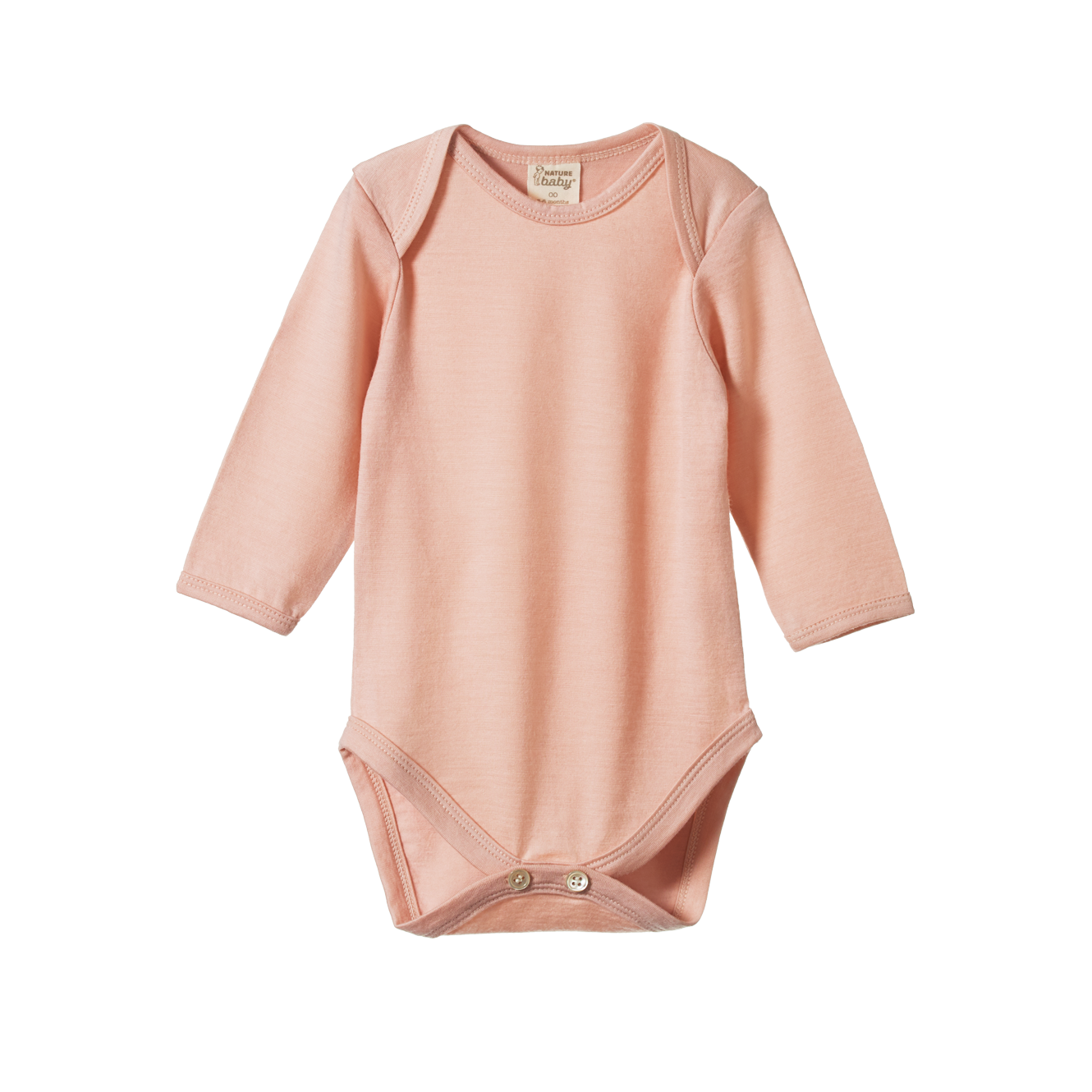 Merino Long Sleeve Bodysuit Rose Dust