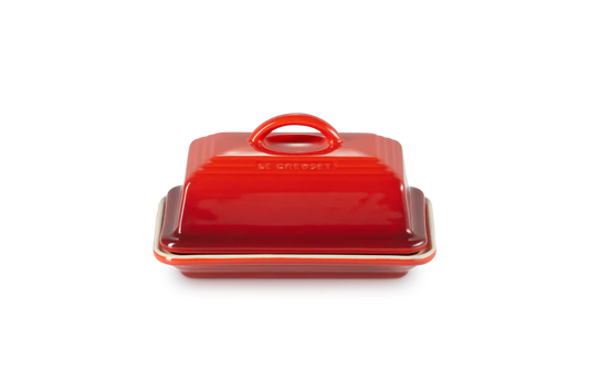LC Butter Dish Cerise