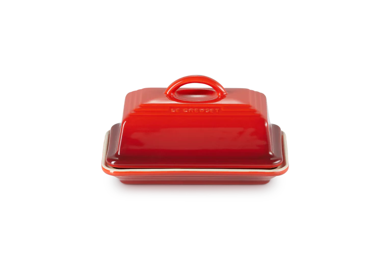LC Butter Dish Cerise