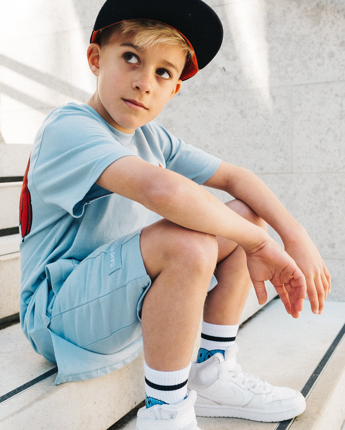 Shorts Front Seam Blue