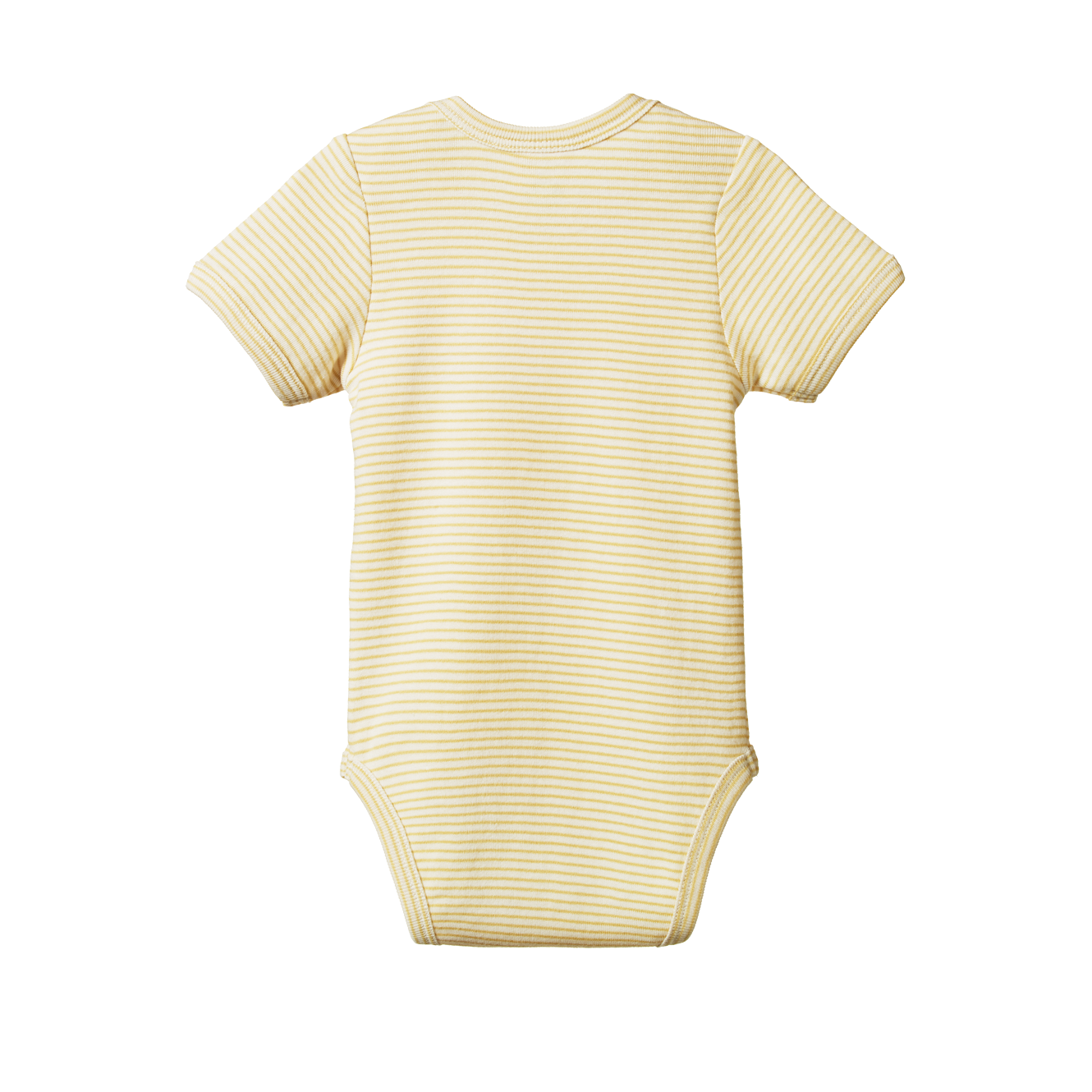 Cotton Long Sleeve Bodysuit Sand Pinstripe