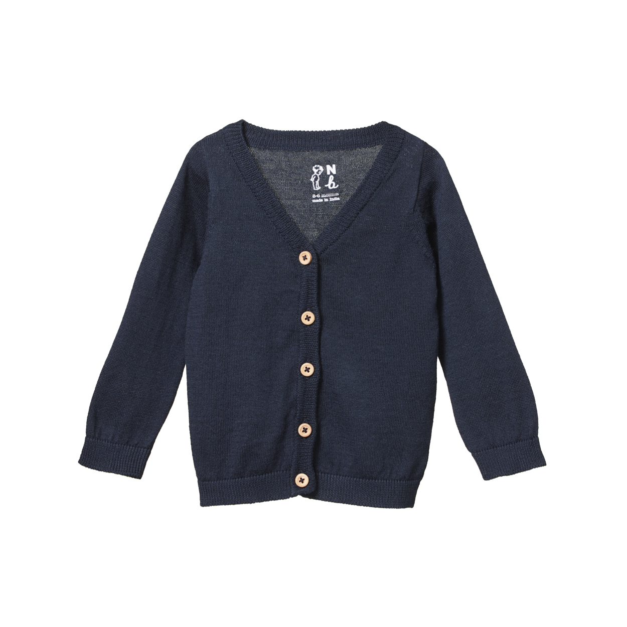 Light Cotton Knit Cardigan Navy