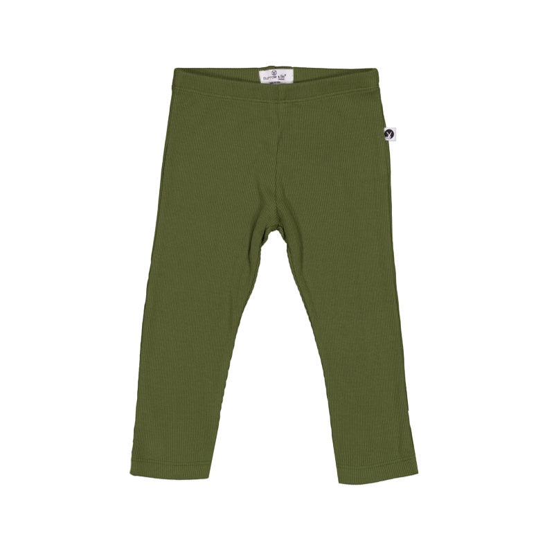 Rib Leggings - Olive