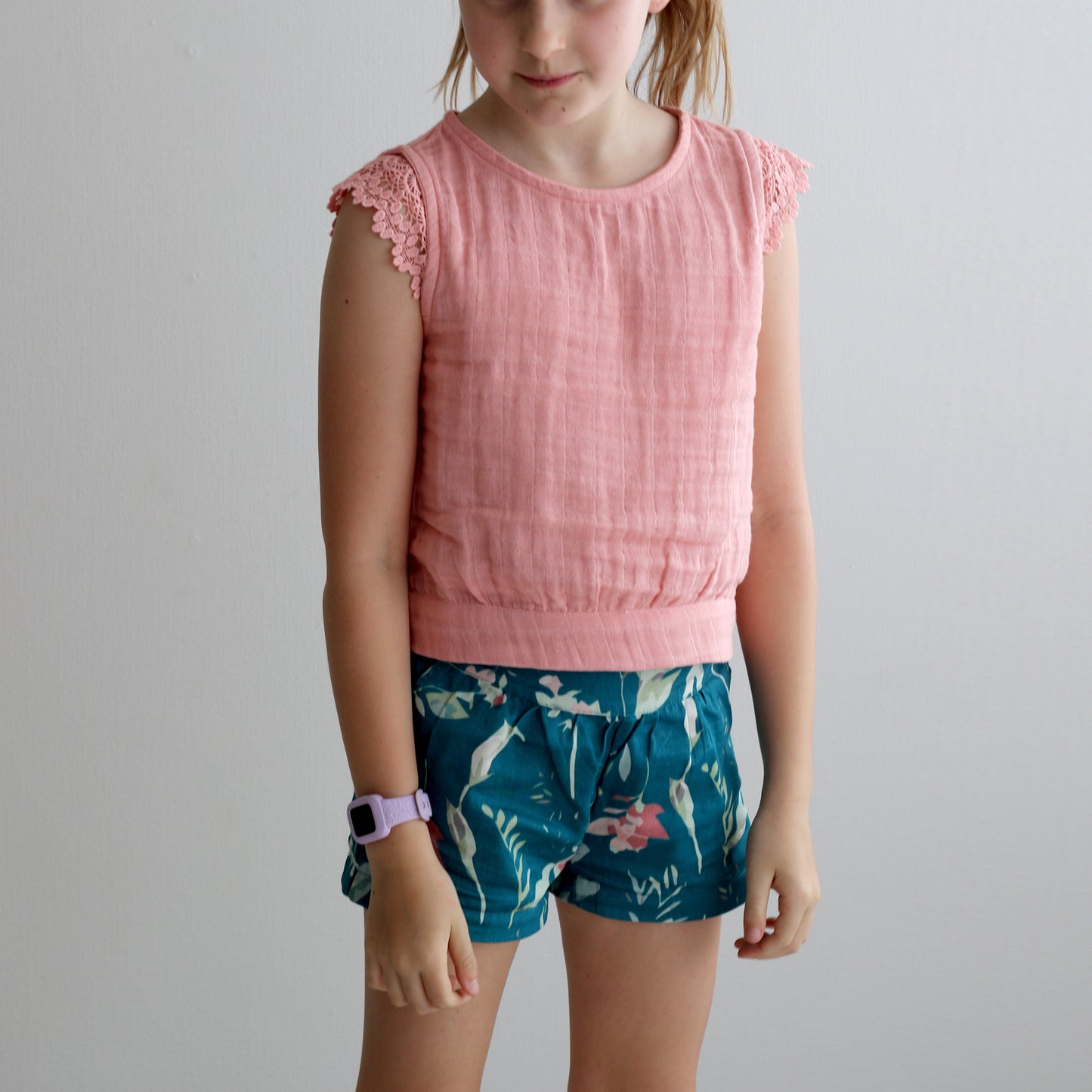 Lyla Shorts - Green Leavings