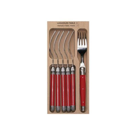 Verdier Fork Set6 Bright Red