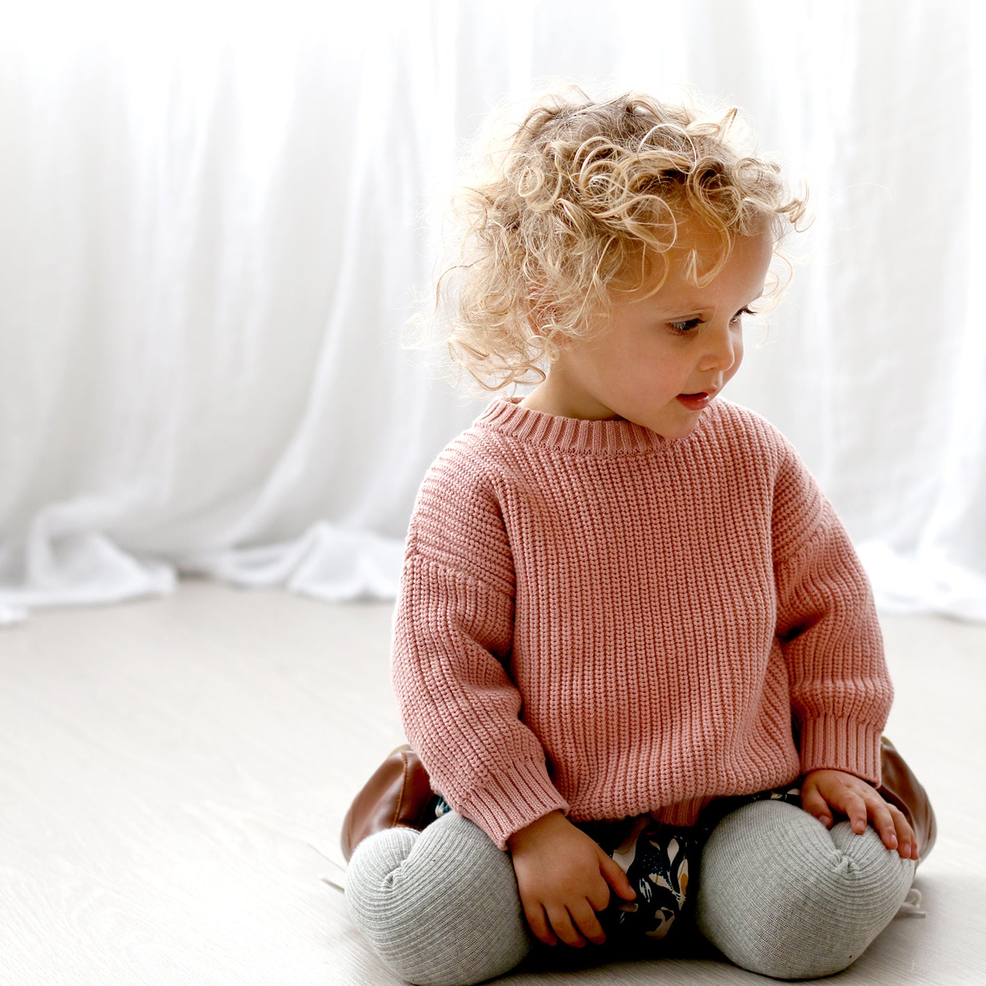 Slouch Sweater - Tan Pink