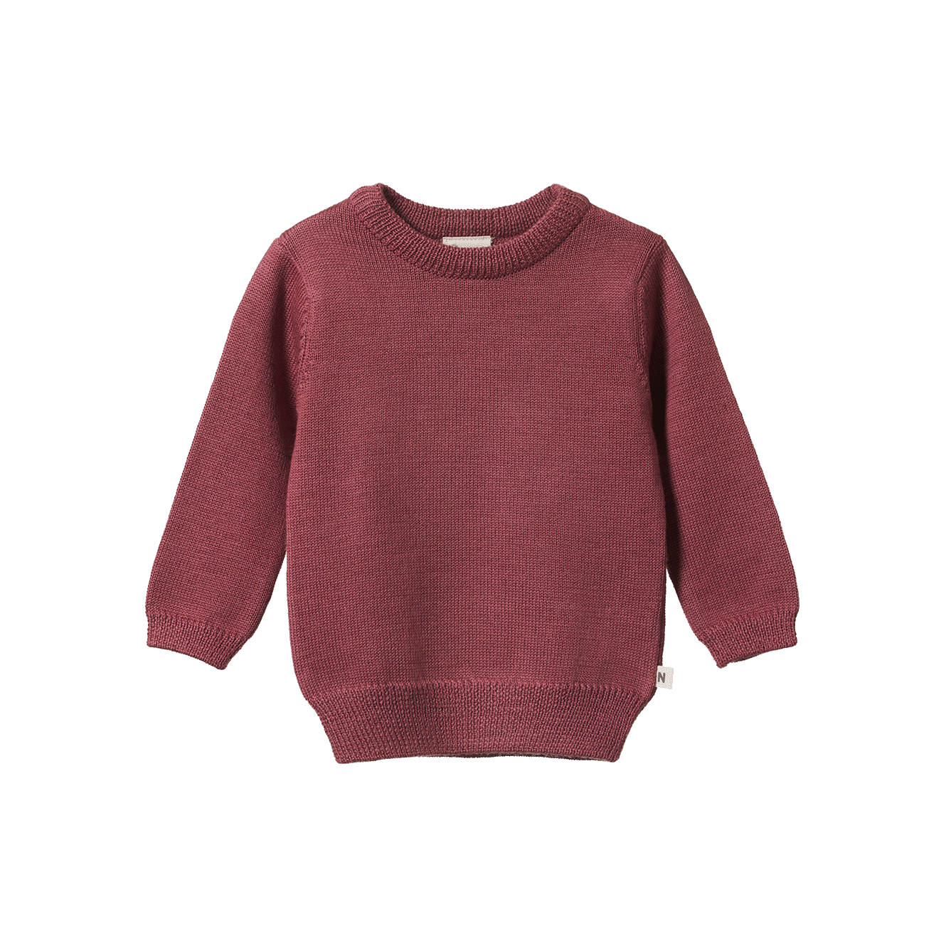 Merino Knit Pullover Rhubarb