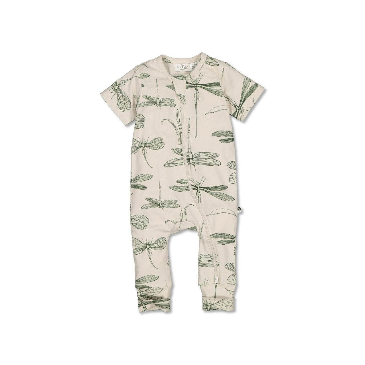 Short Sleeve Zip Suit - Dragonflies