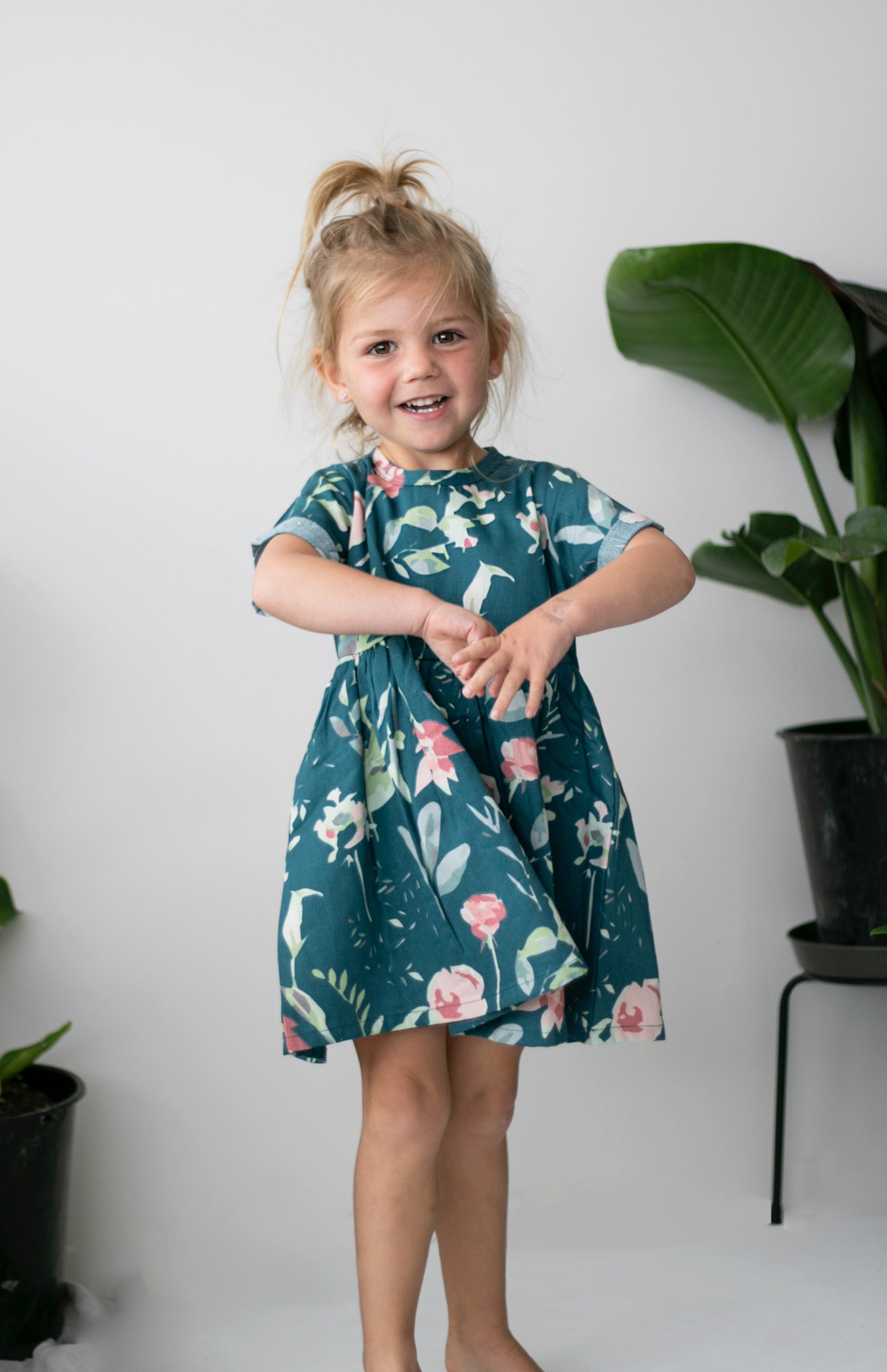 Mila Dress - Green Leavings