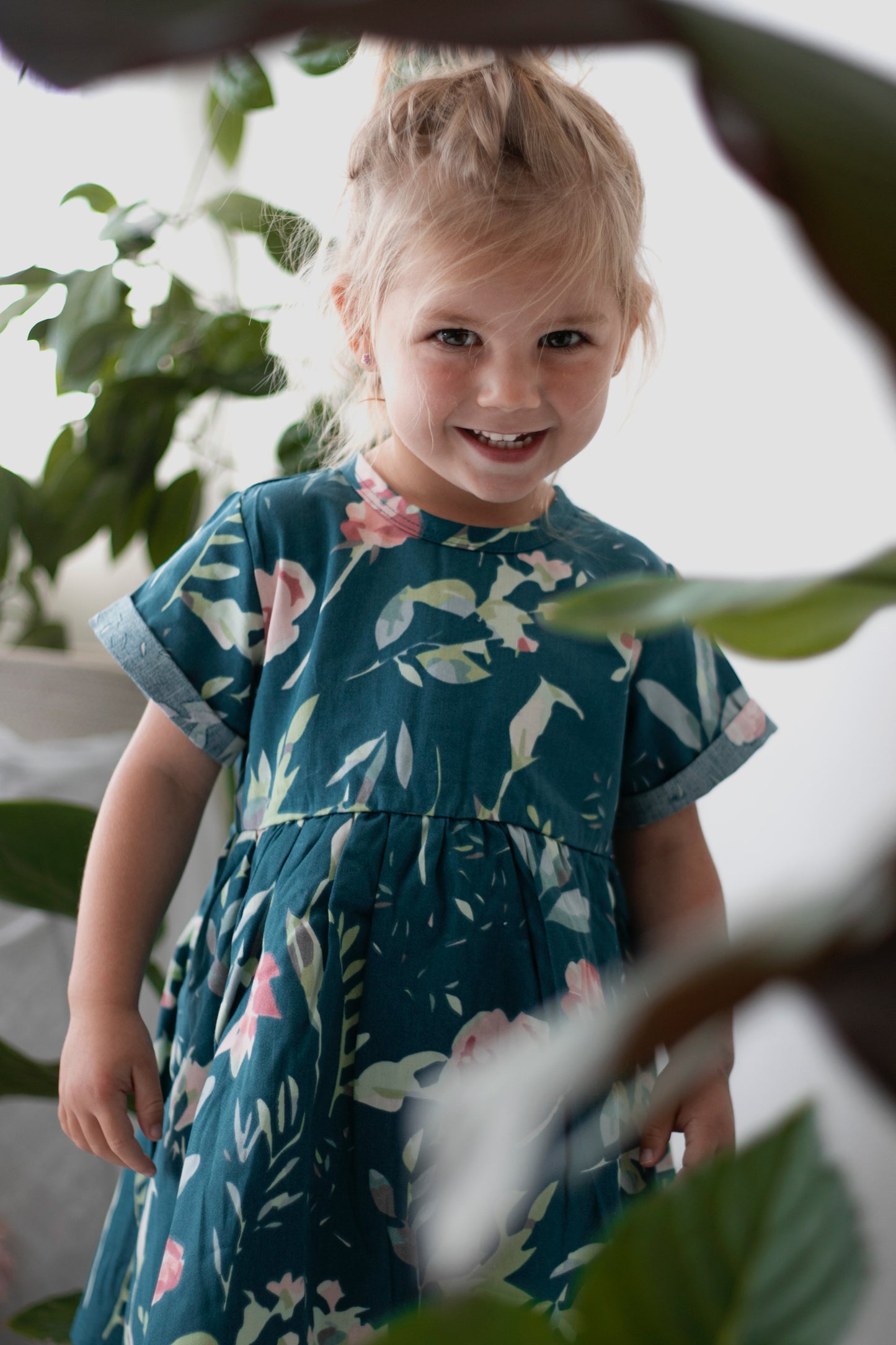 Mila Dress - Green Leavings