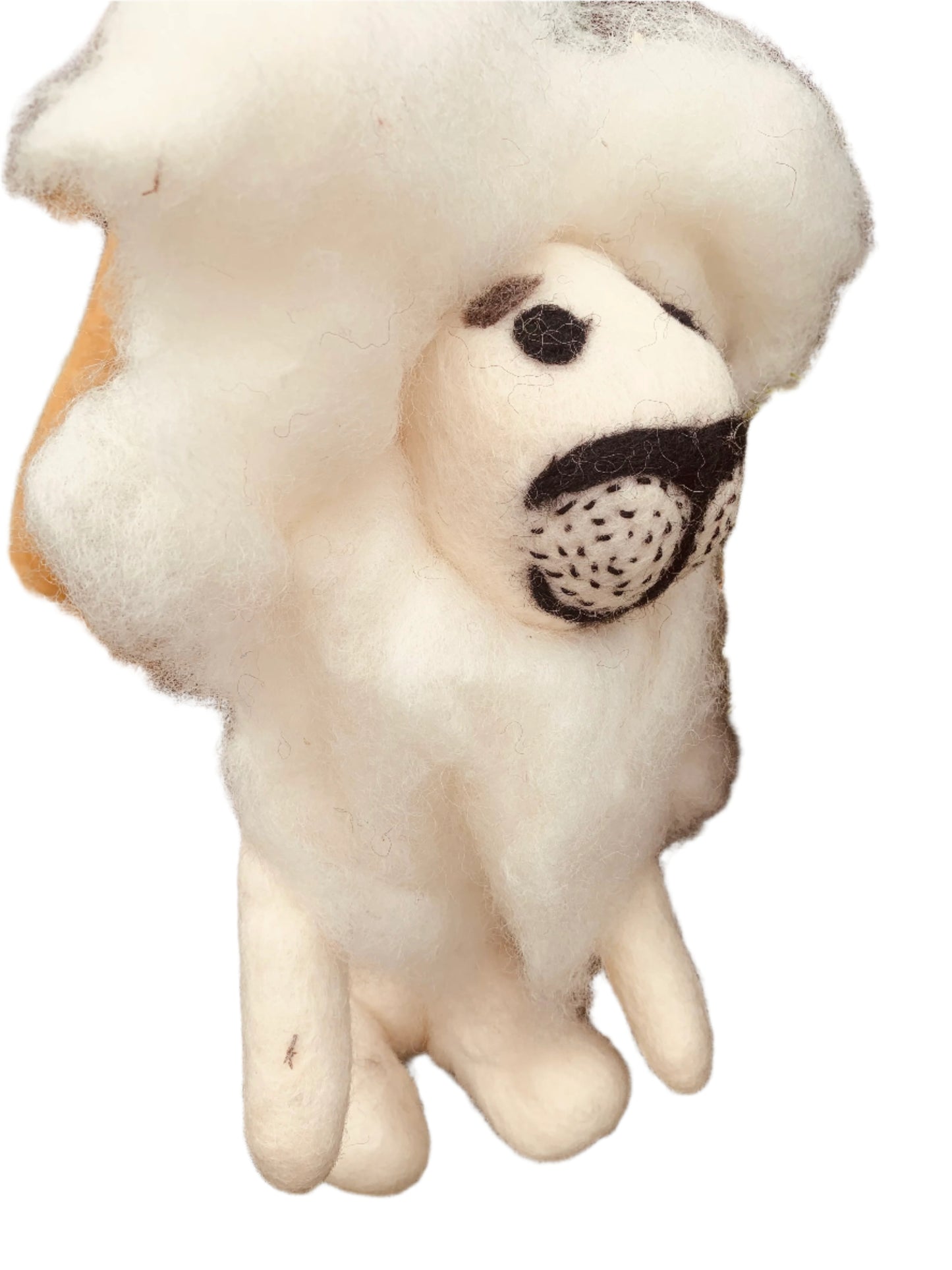Felt white lion -large
