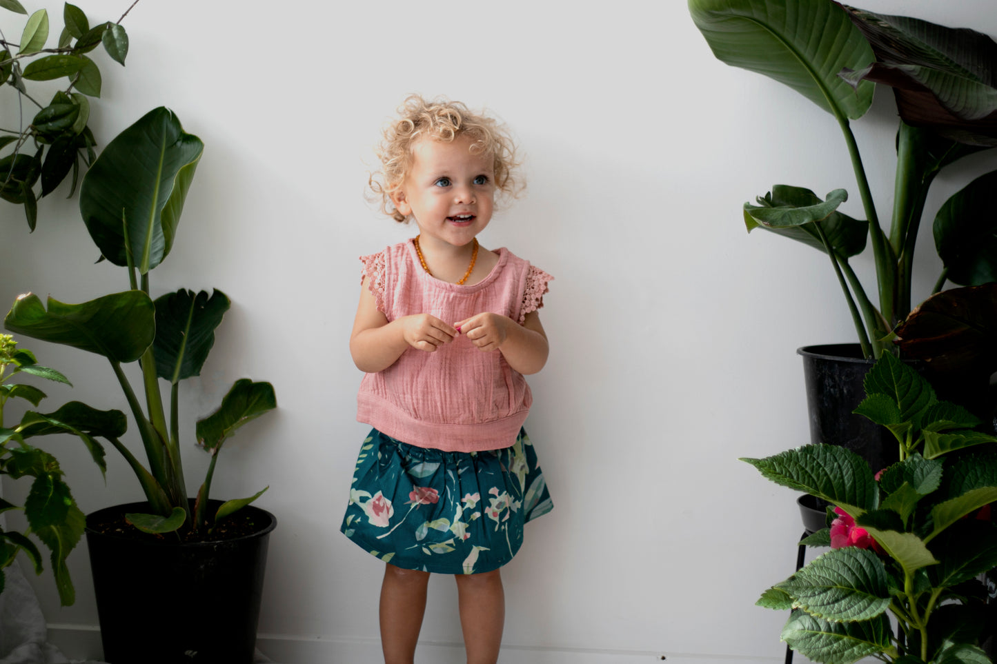 Evie Skirt - Green Leavings