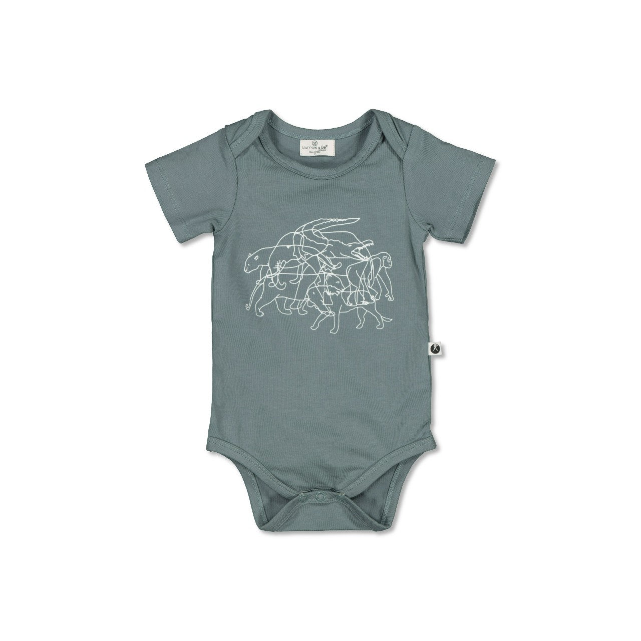 Short Sleeve Bodysuit - Lost Print On Storm