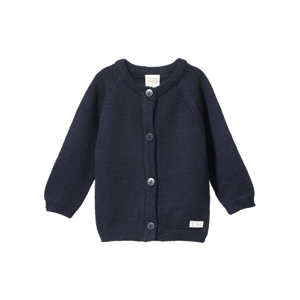 Merino Knit Cardigan Navy