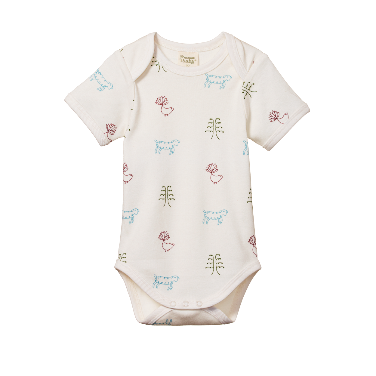 Cotton Short Sleeve Bodysuit Nature Baby