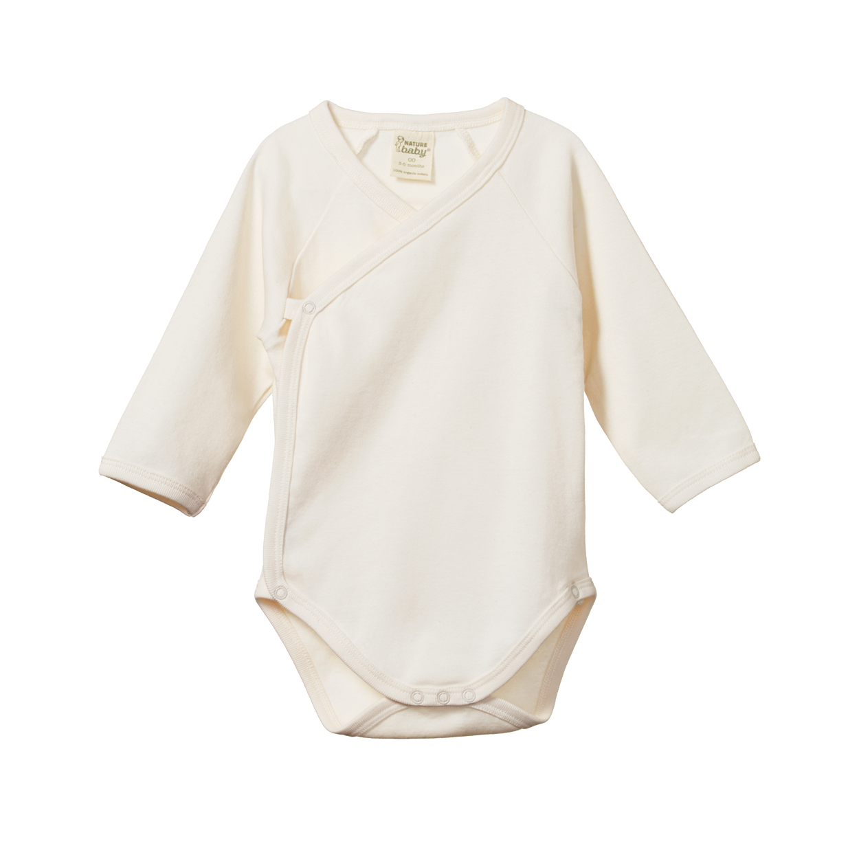 Long Sleeve Kimono Bodysuit Natural