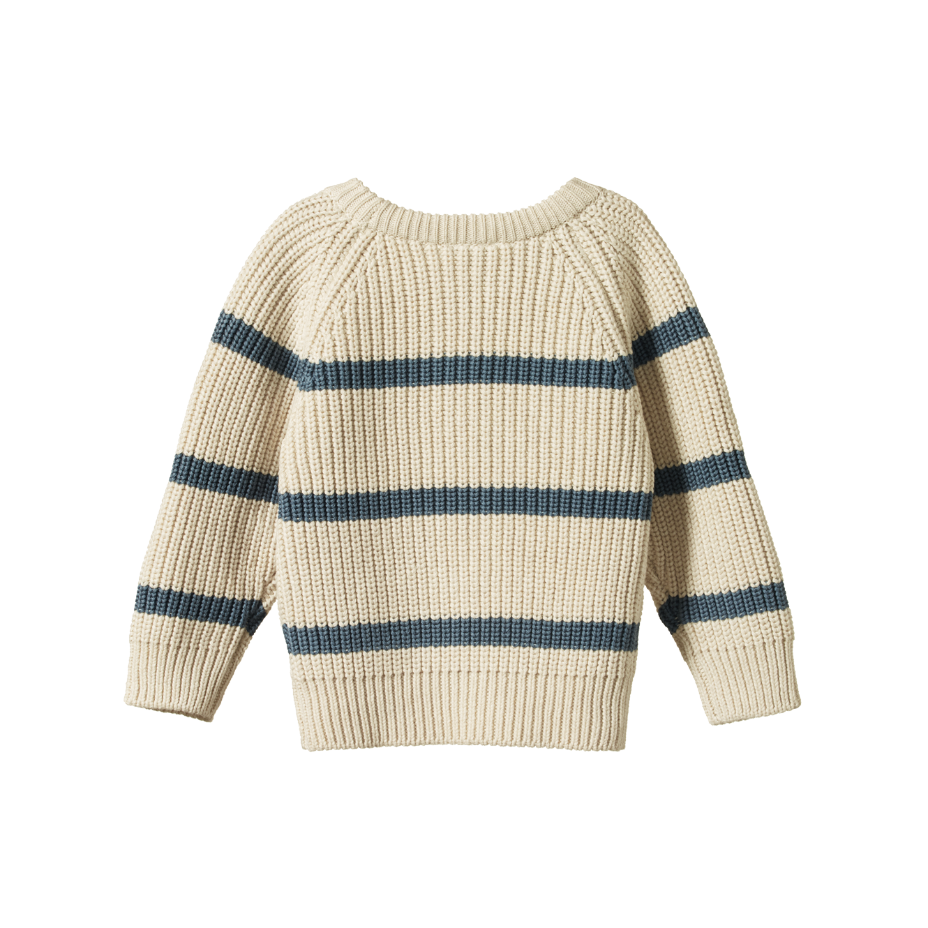 Billy Jumper Oatmeal Marl & Sky Blue Stripe