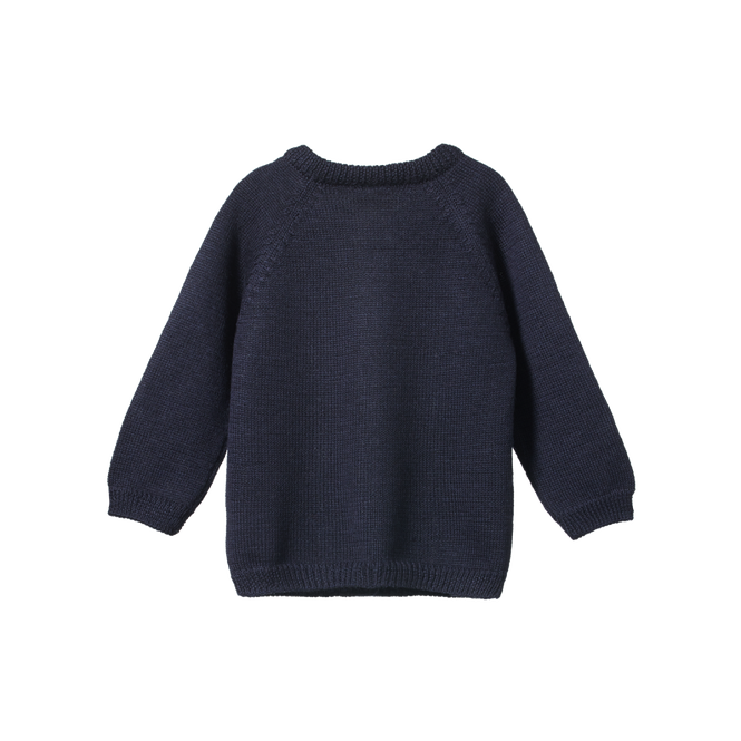 Merino Knit Cardigan Navy