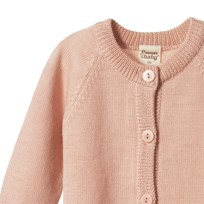 Merino Knit Cardigan Rose Dust