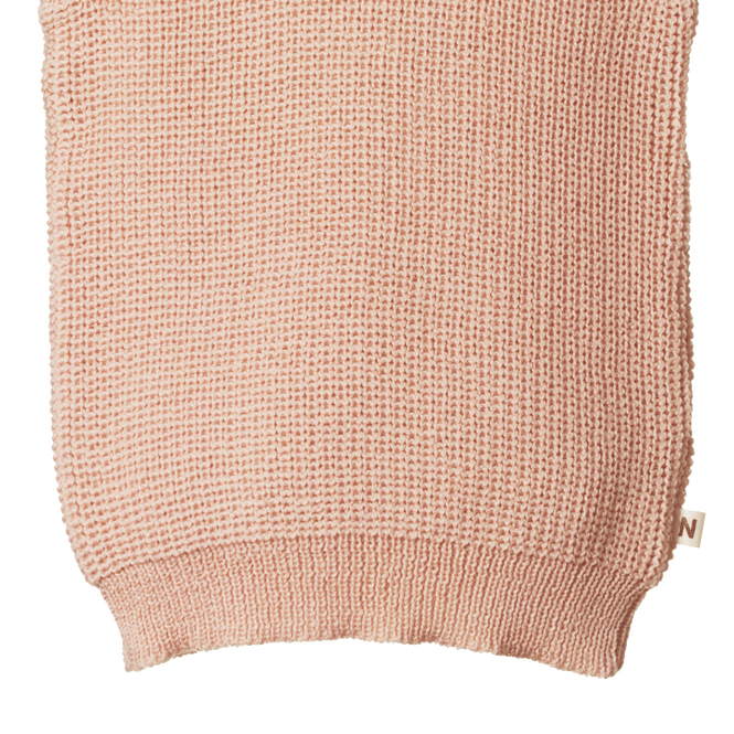 Merino Chunky Knit Vest Rose