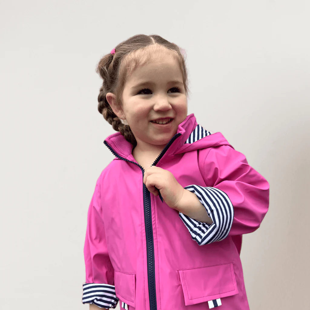Pink Zip Raincoat