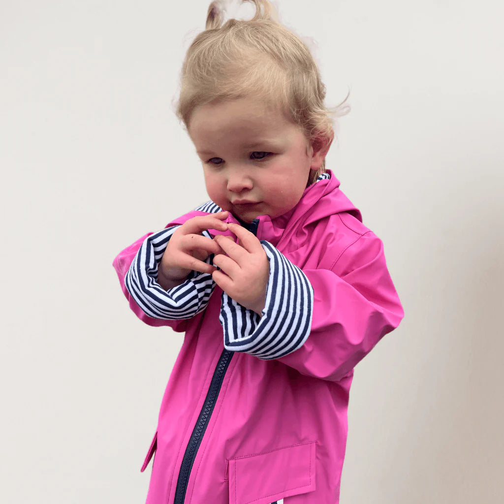 Pink Zip Raincoat