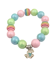 Charm Bracelet Striped Bunny