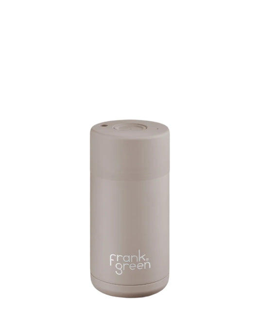 Ceramic Cup w Push Button Lid Moon Dust