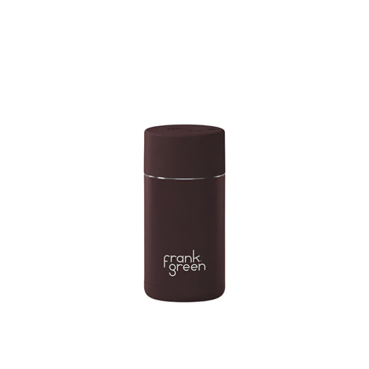 Ceramic Cup w Push Button Lid Chocolate