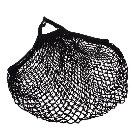 Short Handled String Black Bag
