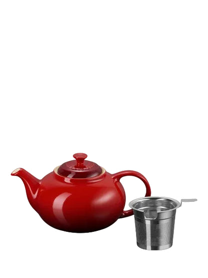 Teapot w  Stainless Steel Infuser Cerise