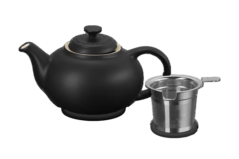 Teapot w Stainless Steel Infuser Matte Black