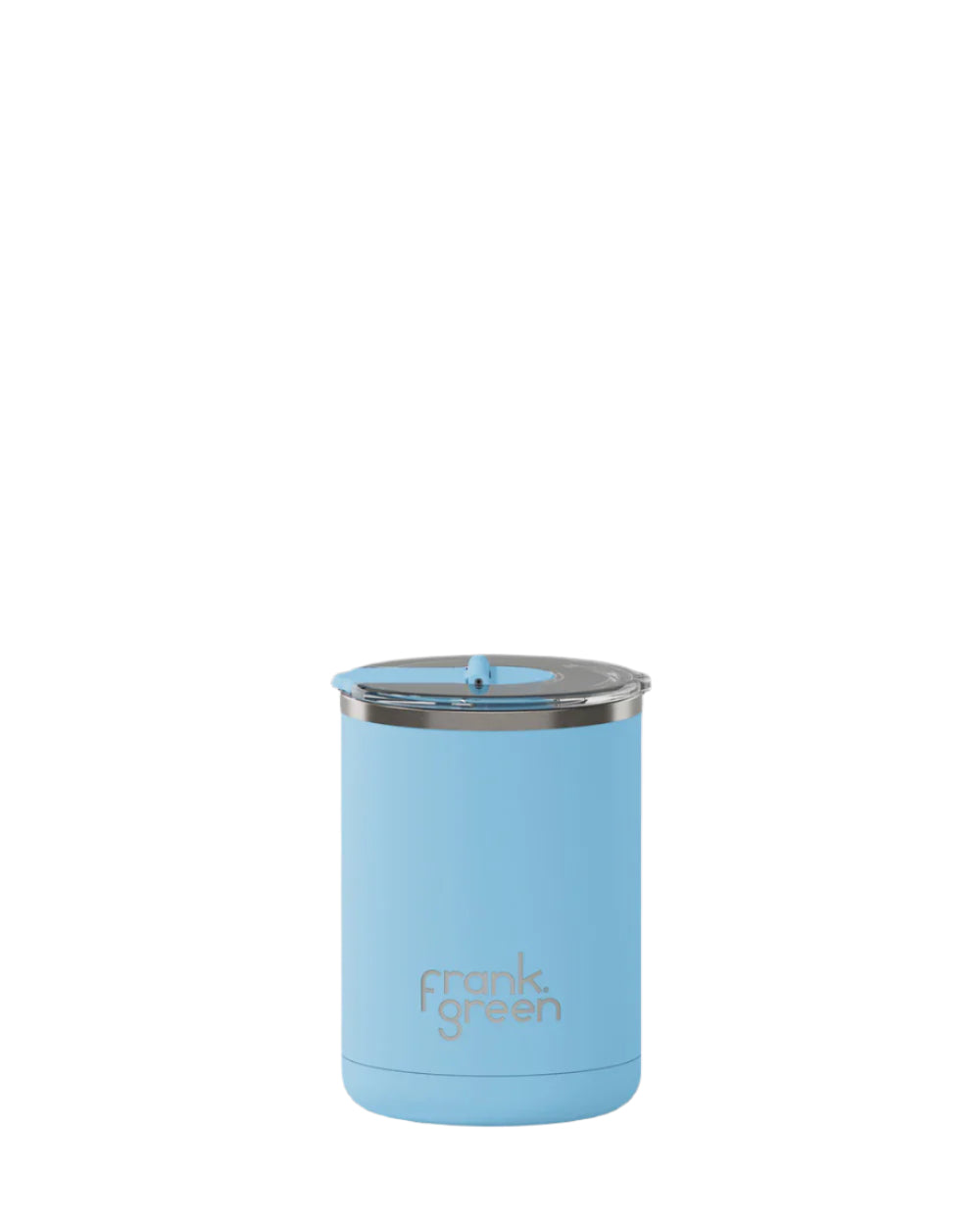 Ceramic Coffee Cup w Hinged Lid Sky Blue