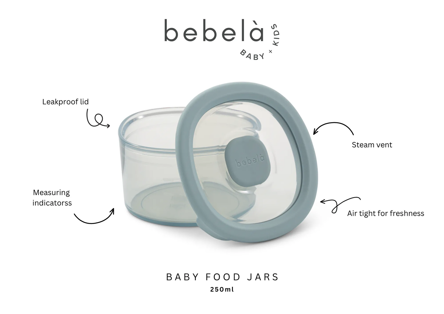 Baby Food Jar 250ml Set2 Sable