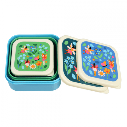 Snack Boxes, set of 3 - Fairies in the Garden