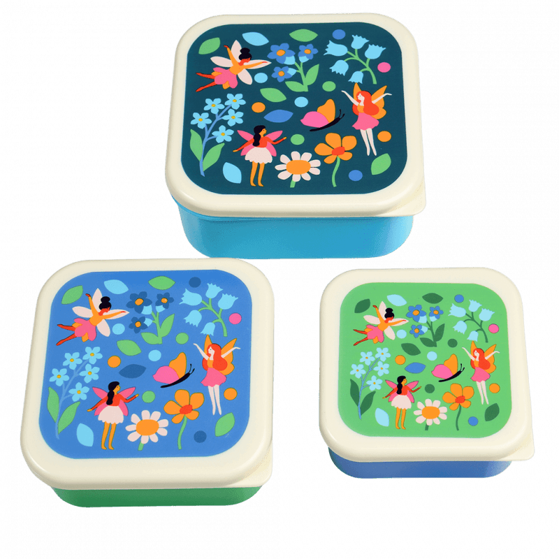 Snack Boxes, set of 3 - Fairies in the Garden